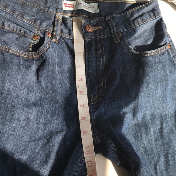 Levi’s 514 straight leg dark wash mid to high rise jeans 28 - Picture 13 of 14